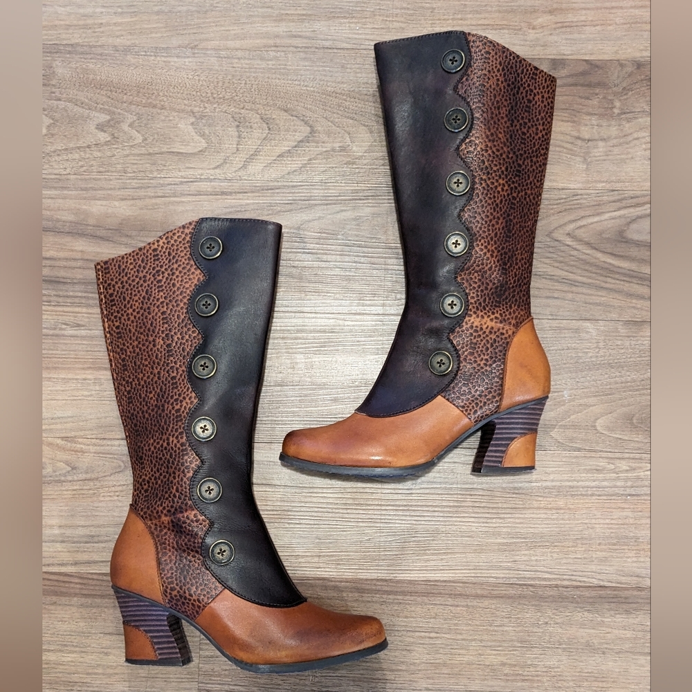 L’ARTISTE by Spring Step, Hadrian Leather Boot, Size 39 (US Size 8.5)